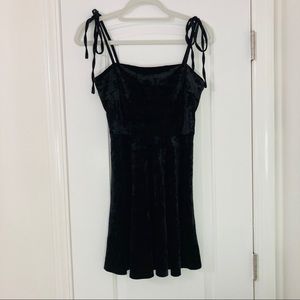 Black Velvet Mini Dress